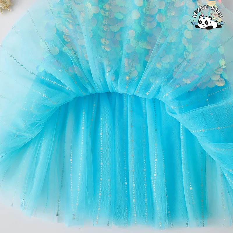 LEZONKIDS - Girls' skirt Mermaid sequin skirt Princess  fishtail skirt bodice dress